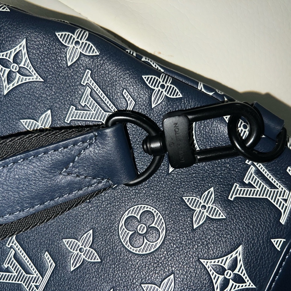 Louis Vuitton Slate Blue Monogram Sling Belt Bag with coin pouch - Picture 13 of 14